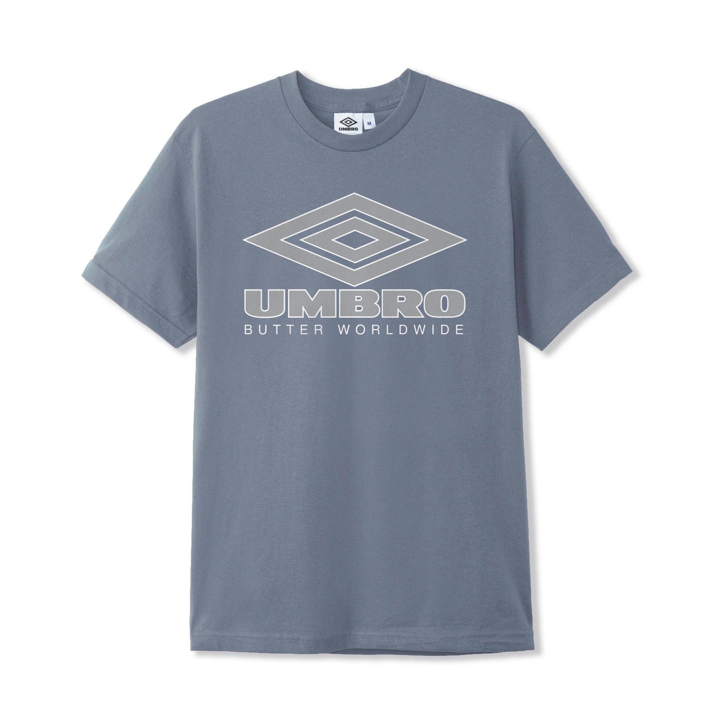 Butter Goods X Umbro Diamond Logo Tee - Washed Slate