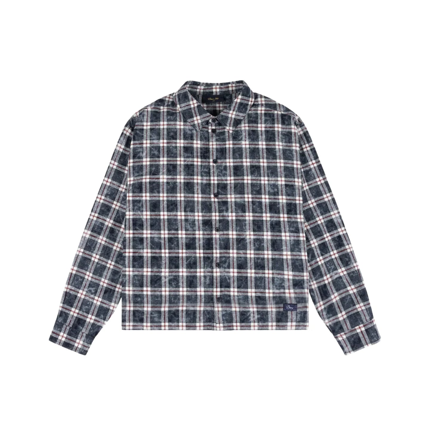 Dime Plaid Flannel Shirt - Bleached Navy