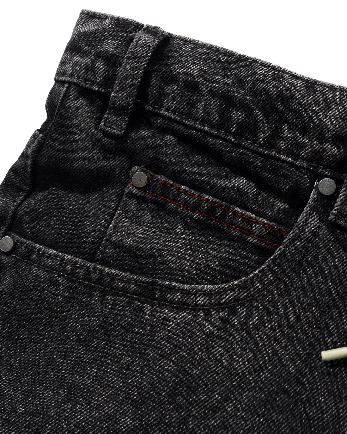 Butter Goods Distressed Big Denim Shorts - Gun Metal