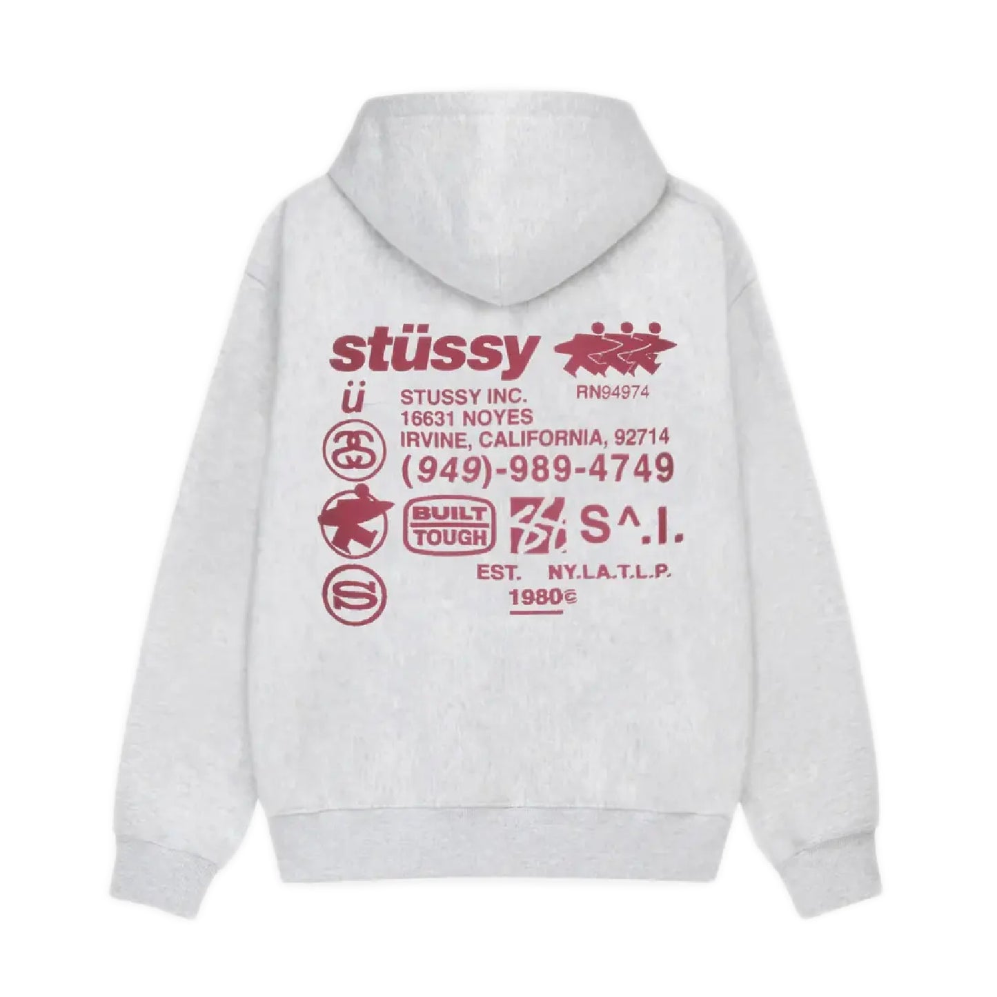 Stussy DNA Zip Hoodie - Ash