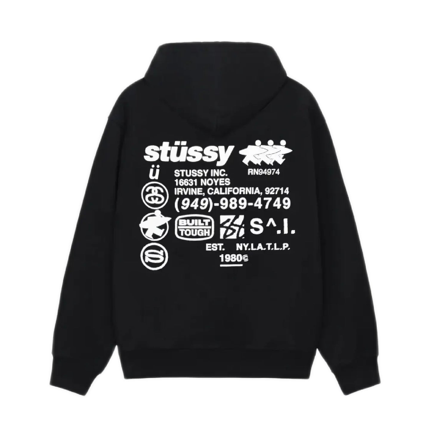 Stussy DNA Zip Hoodie - Black