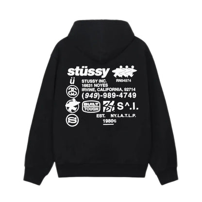 Stussy DNA Zip Hoodie - Black