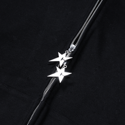 Carpet Company Big C-Star Double Zip Hoodie - Black