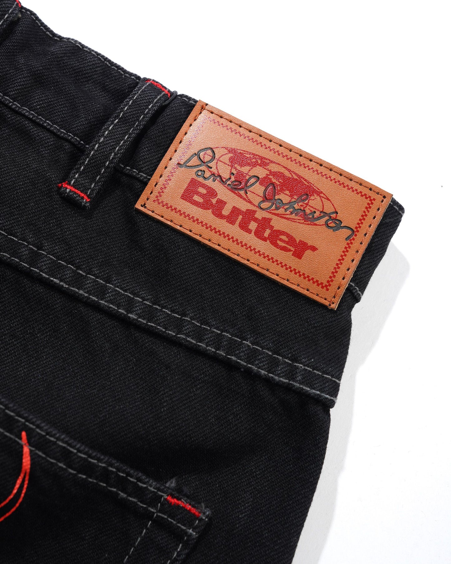 Butter Goods x Daniel Johnston Dragon Denim Shorts - Washed Black