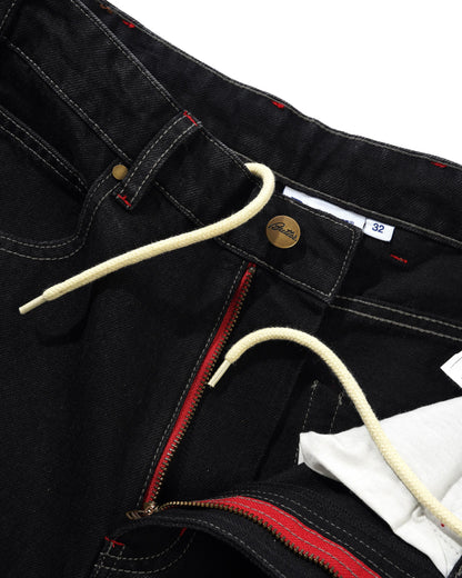 Butter Goods x Daniel Johnston Dragon Denim Shorts - Washed Black