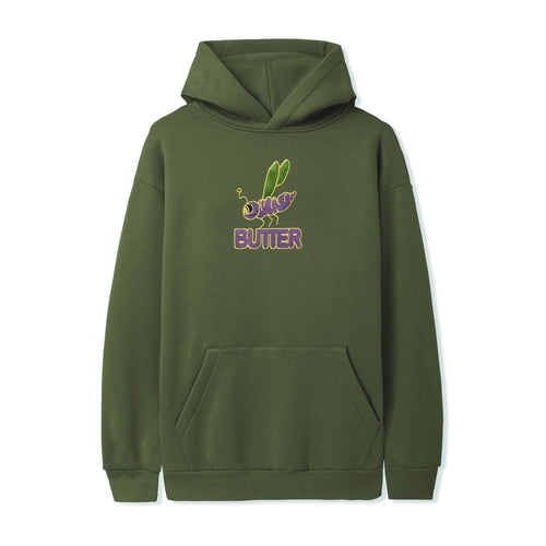 Butter Goods Dragonfly Embroidered Hoodie - Army