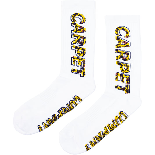 Carpet Company Cheetah Misprint Sock - White
