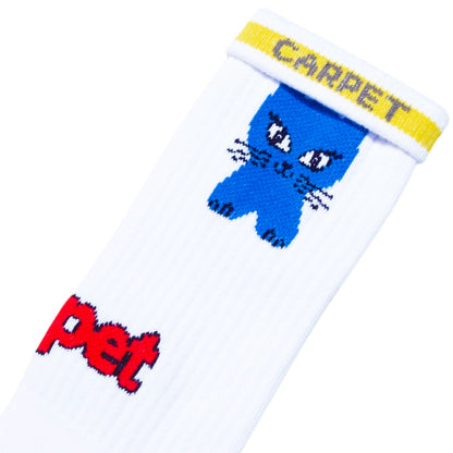 Carpet Company Cat Sock - White