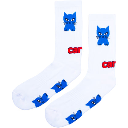 Carpet Company Cat Sock - White