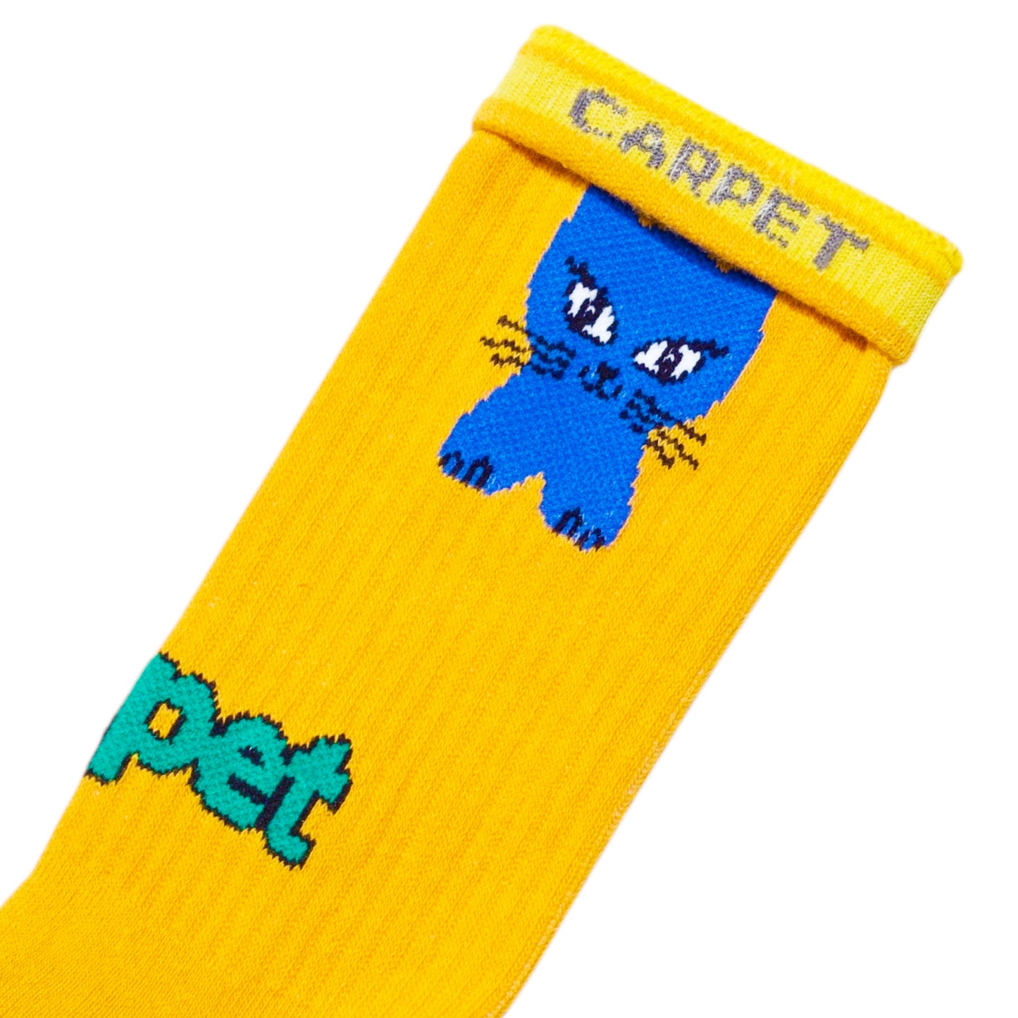 Carpet Company Cat Sock - Yellow