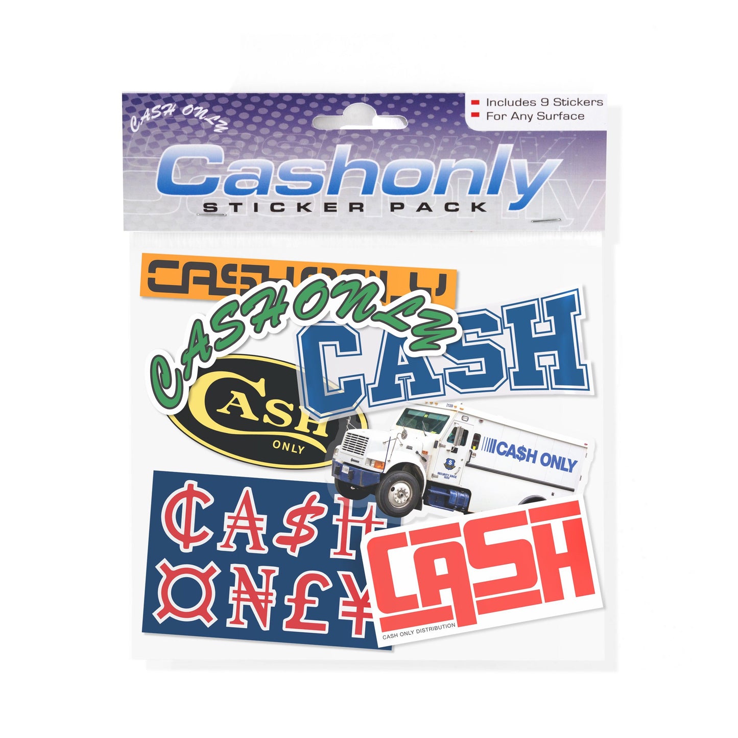 Cash Only Drop 15 Sticker Pack - Multi