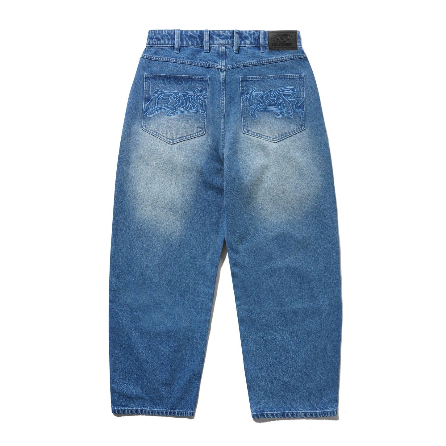 Butter Goods Drummer Baggy Denim Jeans - Stone Wash Blue