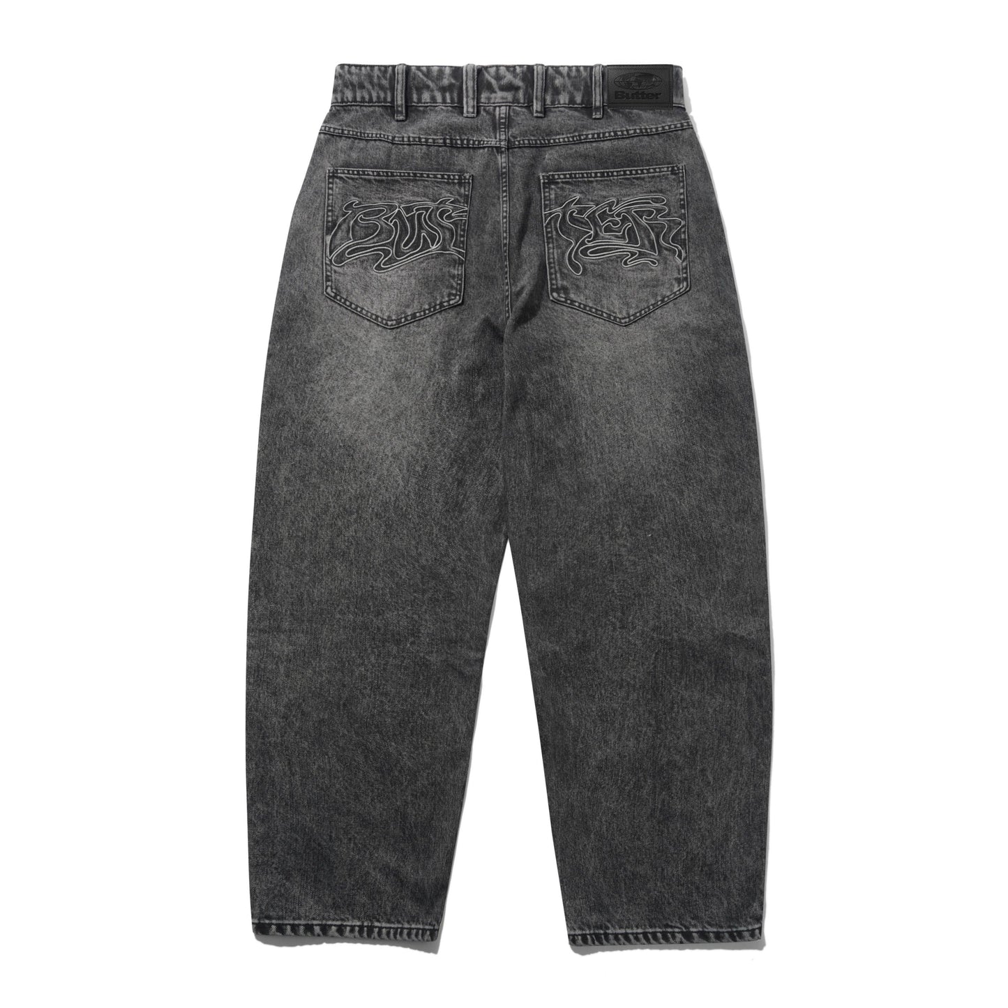 Butter Goods Drummer Baggy Denim Jeans - Streaky Black