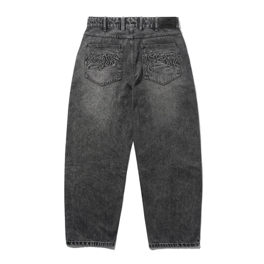 Butter Goods Drummer Baggy Denim Jeans - Streaky Black