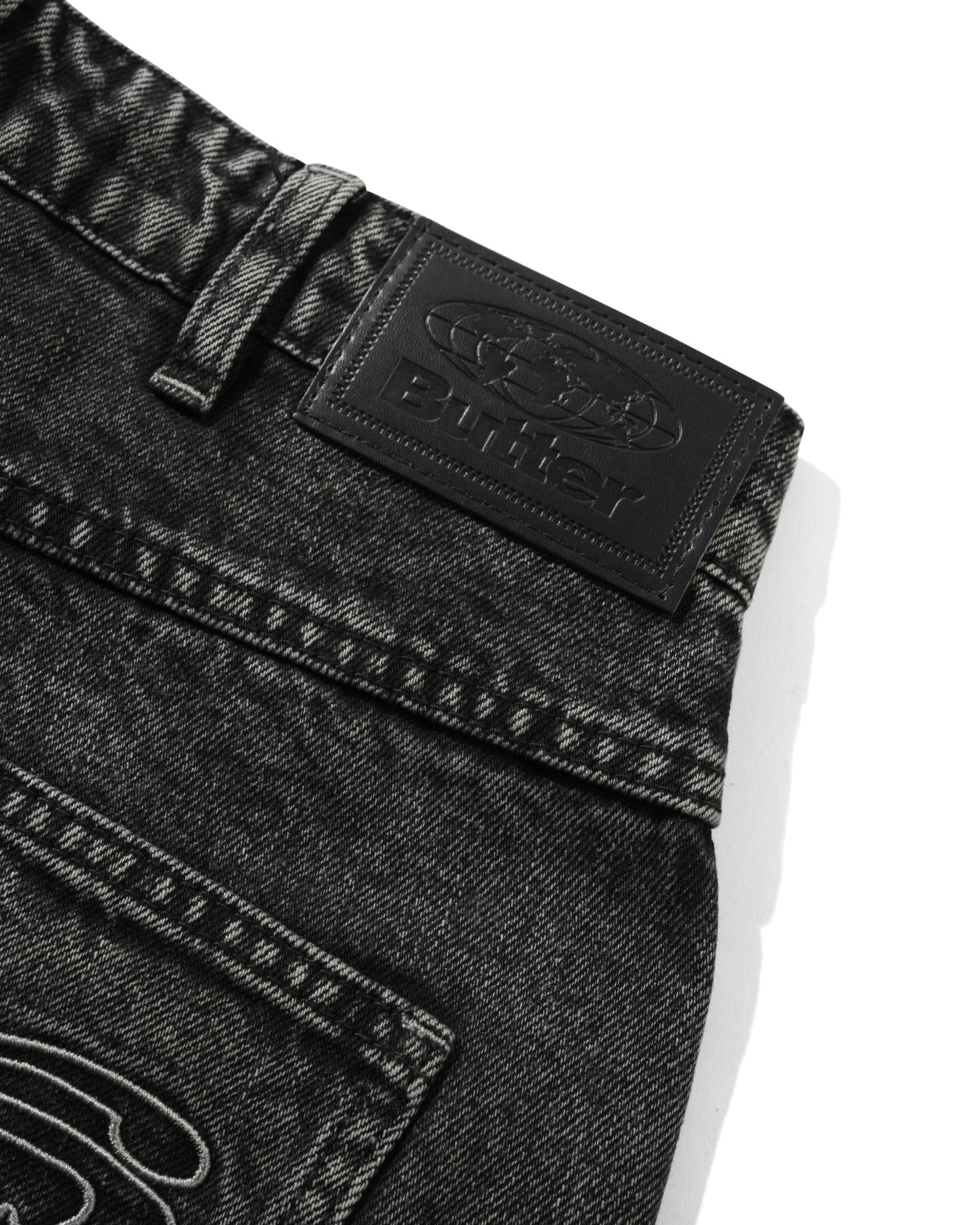 Butter Goods Drummer Baggy Denim Jeans - Streaky Black