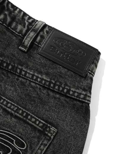 Butter Goods Drummer Baggy Denim Jeans - Streaky Black