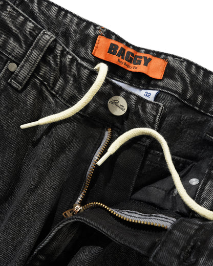 Butter Goods Drummer Baggy Denim Jeans - Streaky Black