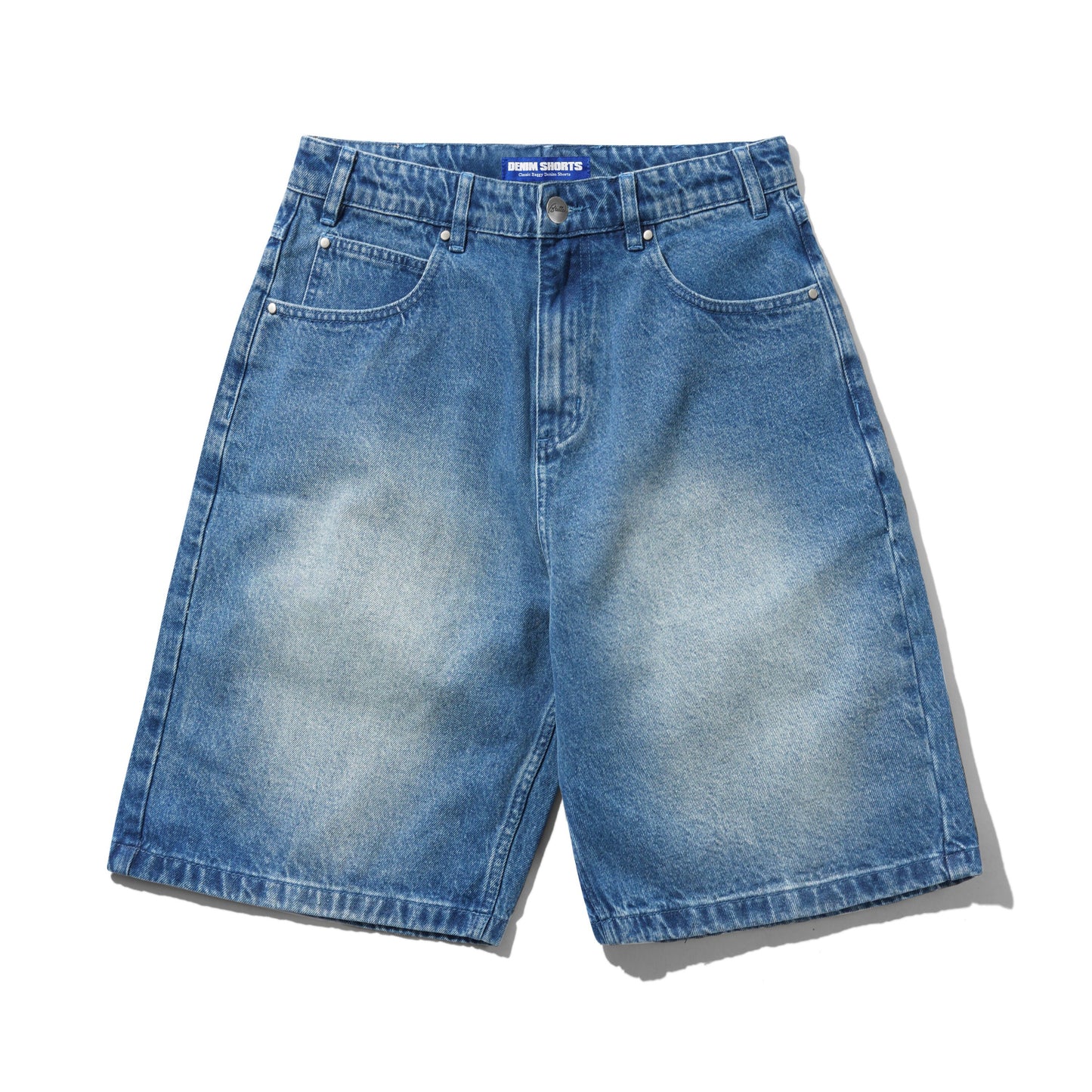 Butter Goods Drummer Baggy Denim Shorts - Stone Wash Blue
