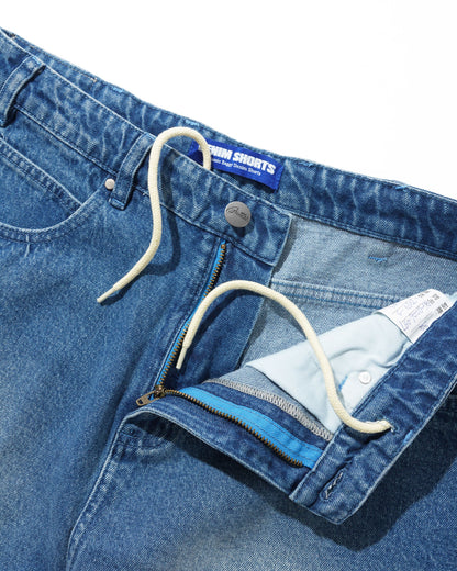 Butter Goods Drummer Baggy Denim Shorts - Stone Wash Blue