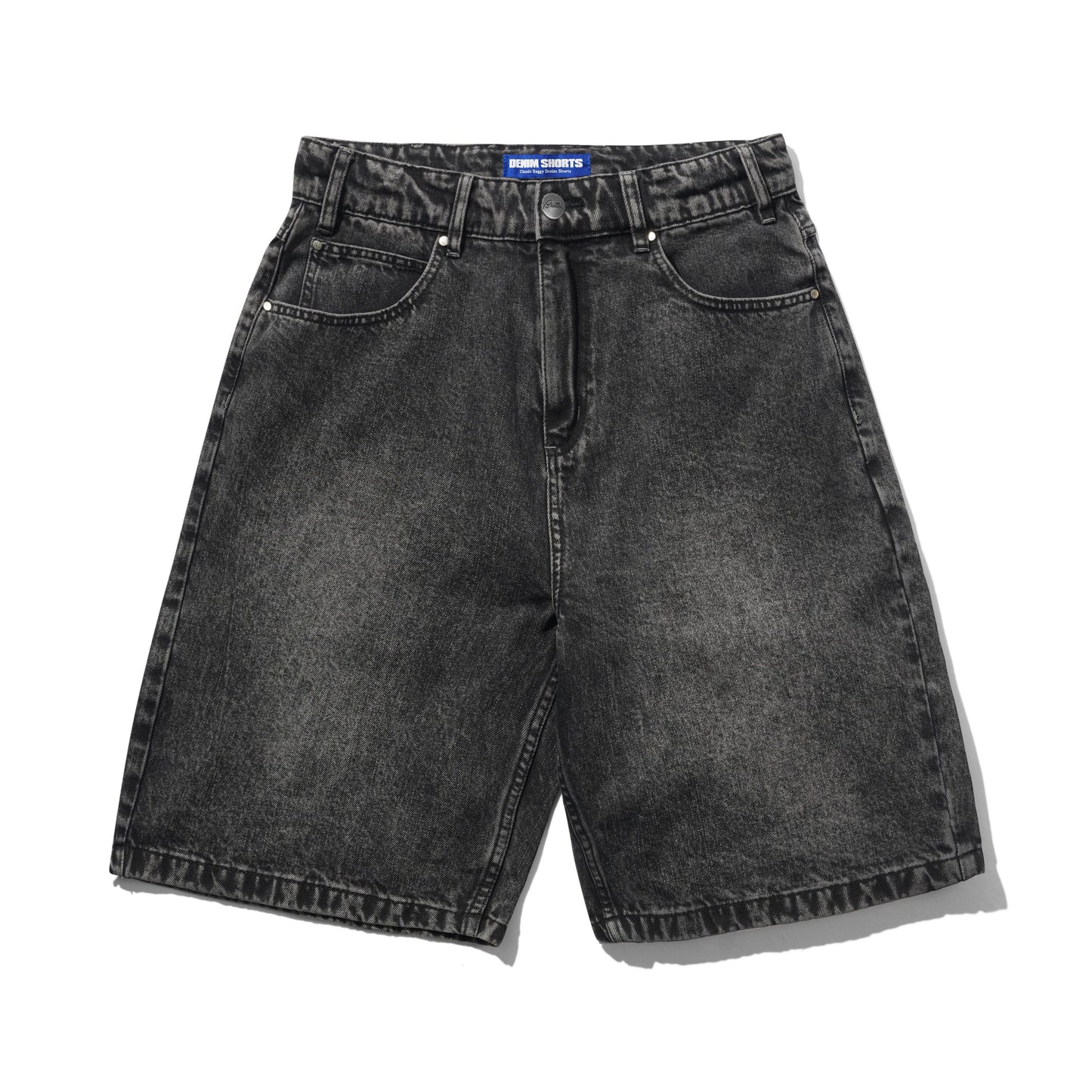 Butter Goods Drummer Baggy Denim Shorts - Streaky Black