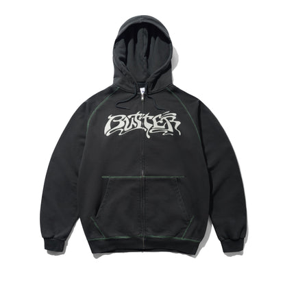 Butter Goods Drummer Zip Up Hoodie - Washed Black