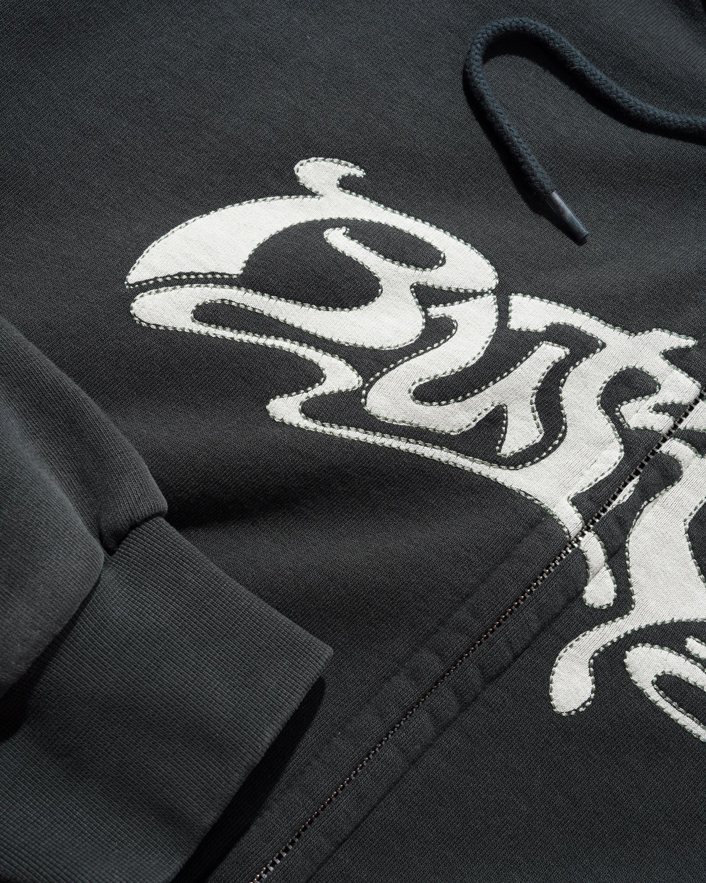 Butter Goods Drummer Zip Up Hoodie - Washed Black