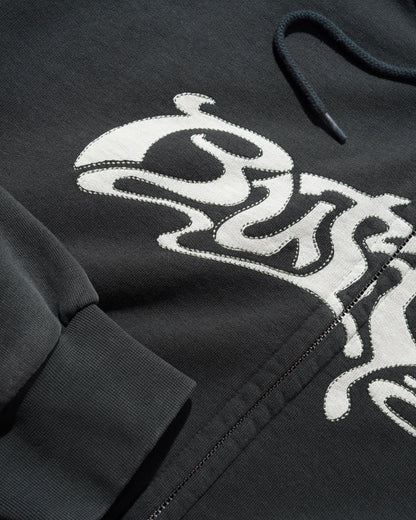Butter Goods Drummer Zip Up Hoodie - Washed Black