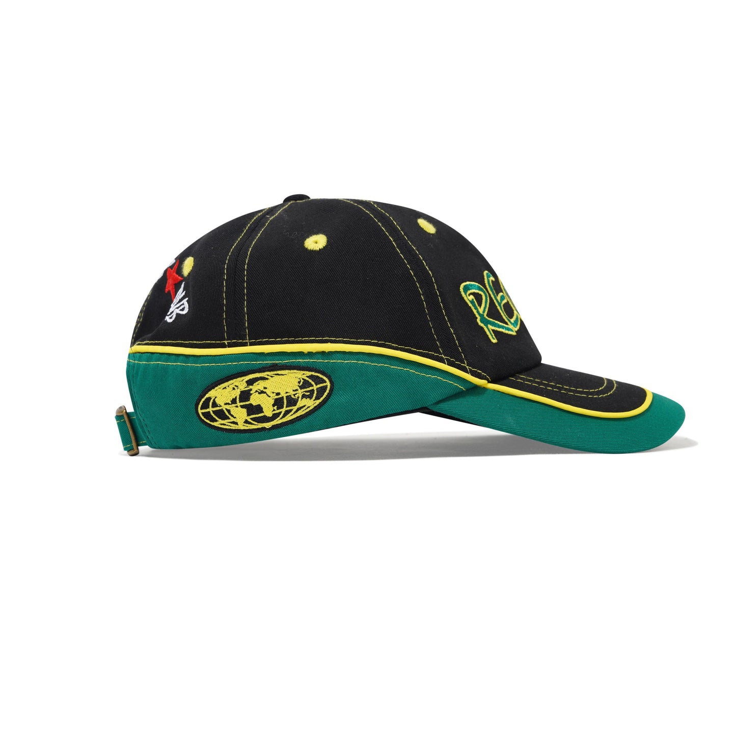 Butter Goods Dub 6 Panel Cap - Black/Green