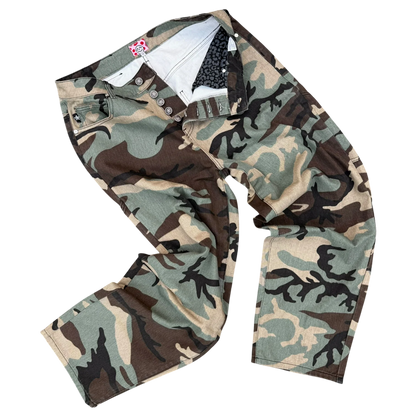 Star Team Carpenter Star Jeans - Blue Woodland Camo