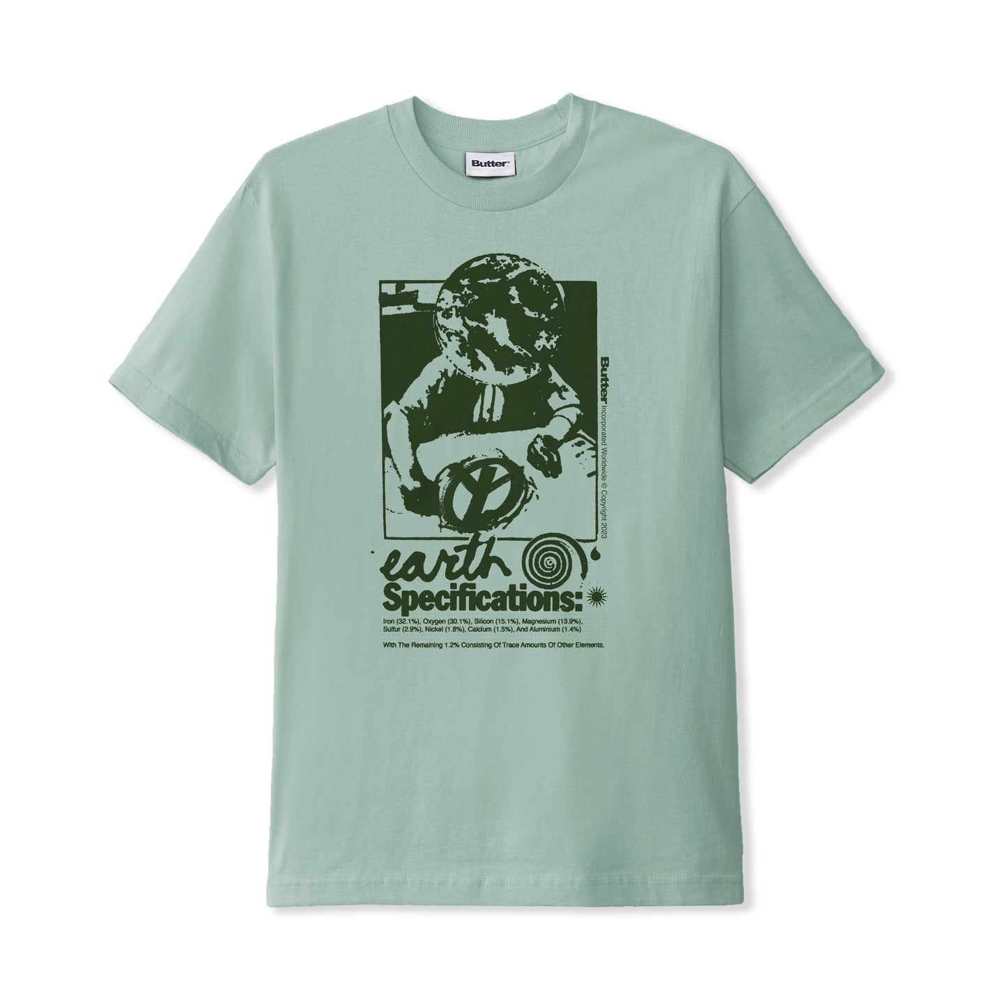 Butter Goods Earth Spec Tee - Ice