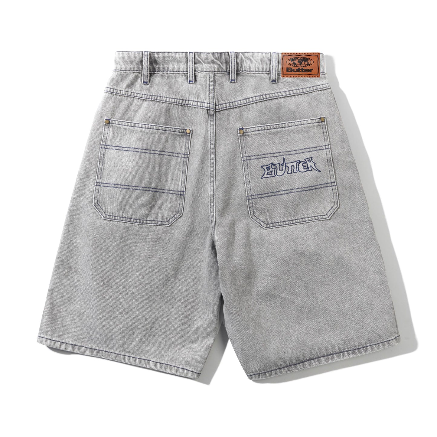 Butter Goods Encounter Denim Shorts - Washed Soft Grey