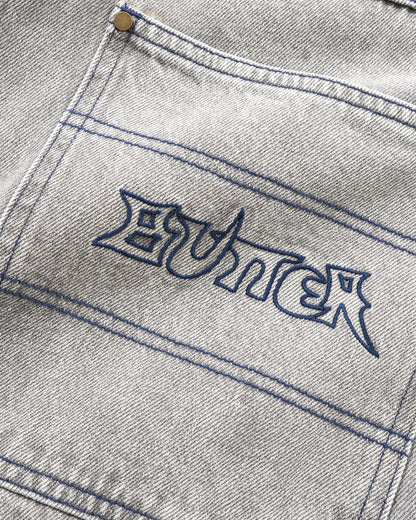 Butter Goods Encounter Denim Shorts - Washed Soft Grey