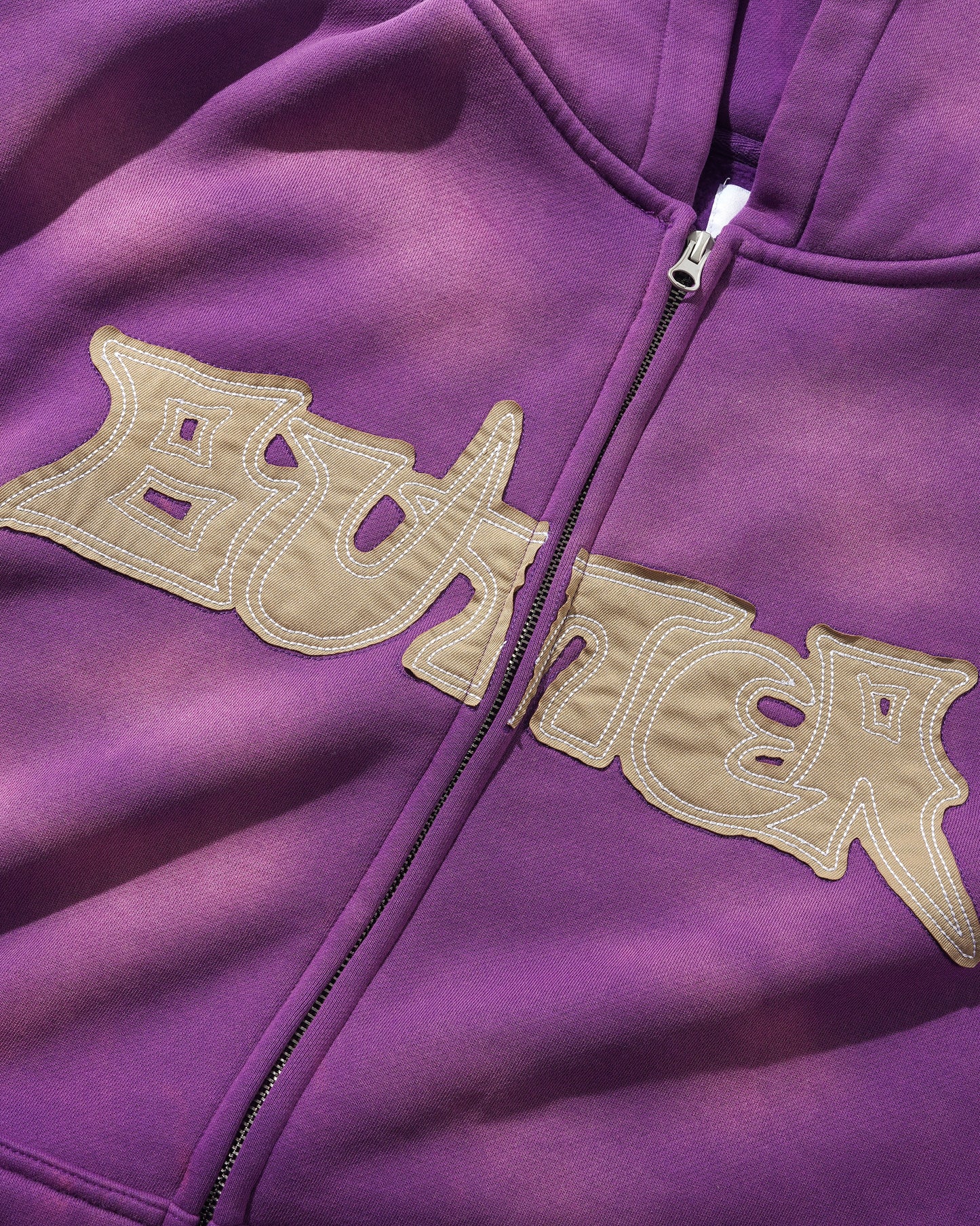 Butter Goods Encounter Zip Hoodie - Washed Purple
