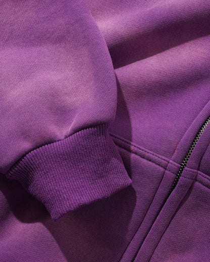 Butter Goods Encounter Zip Hoodie - Washed Purple
