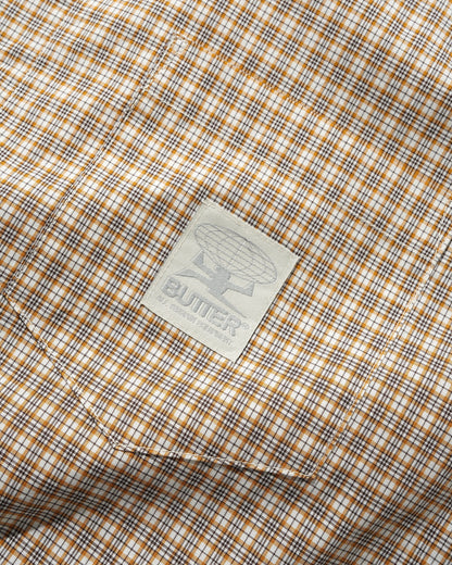 Butter Goods Equipment Button Up Shirt - Tan/Mustard
