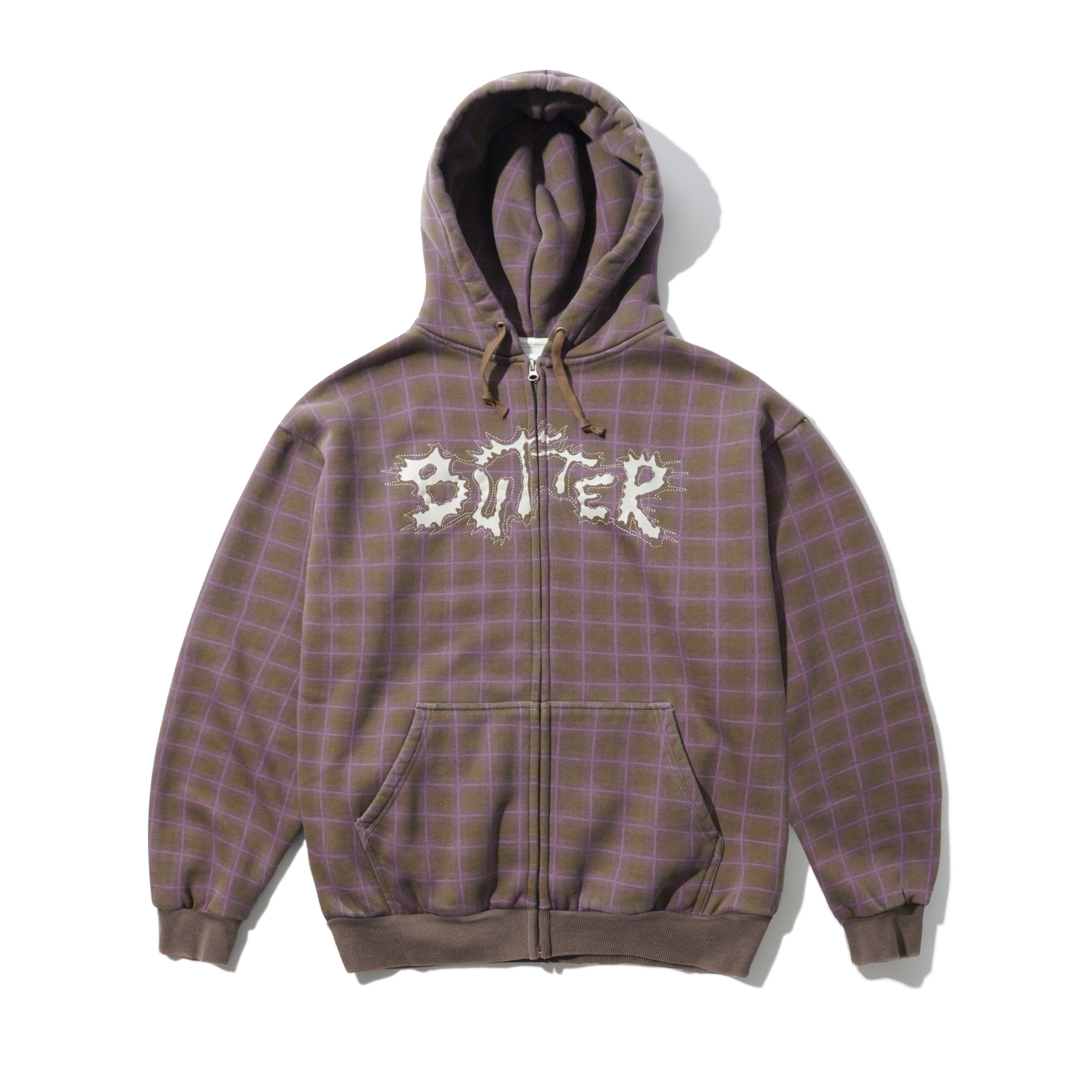 Butter Goods Eruption Zip Up Hoodie - Plaid – Ninetimes Skateshop