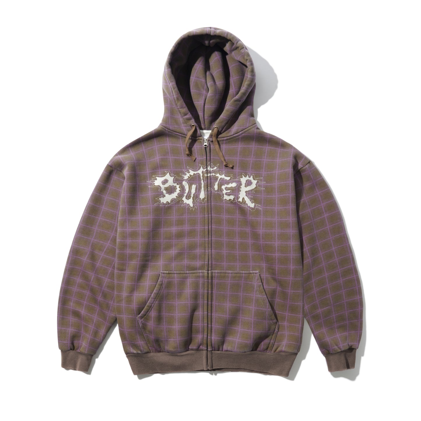 Butter Goods Eruption Zip Up Hoodie - Plaid