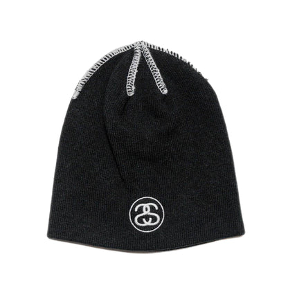 Stussy Exposed Stitch Skullcap Beanie - Black