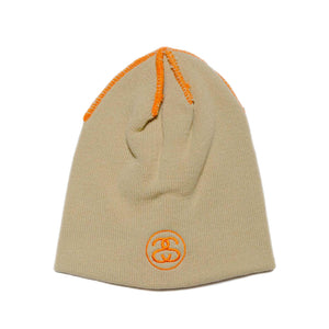 Stussy Exposed Stitch Skullcap Beanie - Khaki