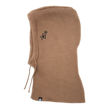 Star Team Knit Balaclava - Brown