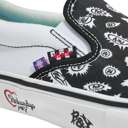 Vans X PUNKANDYO Skate Slip-On - Black/White