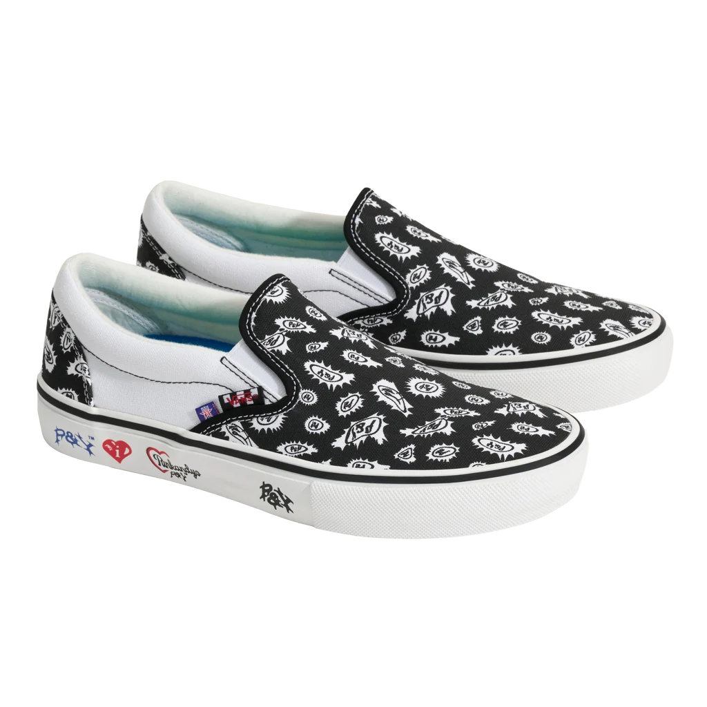 Vans X PUNKANDYO Skate Slip-On - Black/White