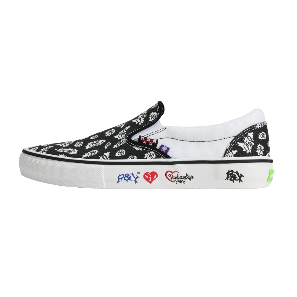 Vans X PUNKANDYO Skate Slip-On - Black/White