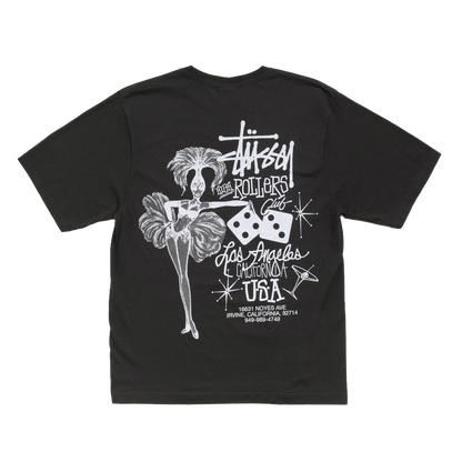Stussy High Rollers Pigment Dyed Tee - Faded Black