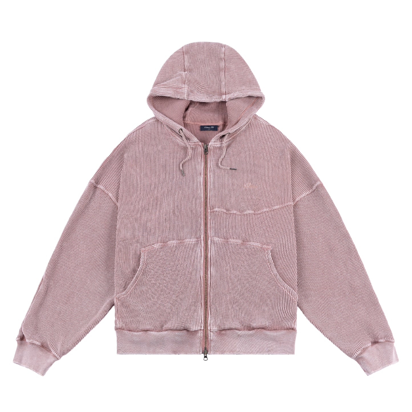 Dime Premium Waffle Zip Hoodie - Faded Mauve