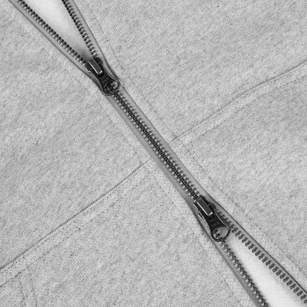 Dime Classic Small Logo Zip Hoodie - Heather Gray