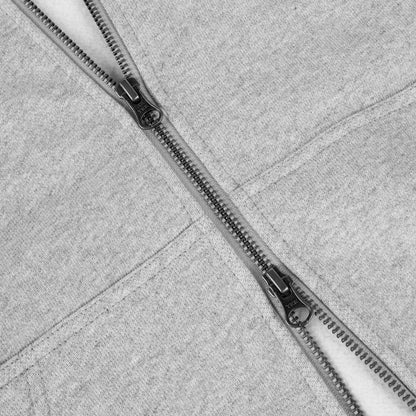 Dime Classic Small Logo Zip Hoodie - Heather Gray