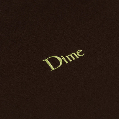 Dime Classic Small Logo Crewneck - Deep Brown