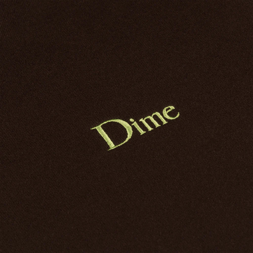 Dime Classic Small Logo Hoodie - Deep Brown