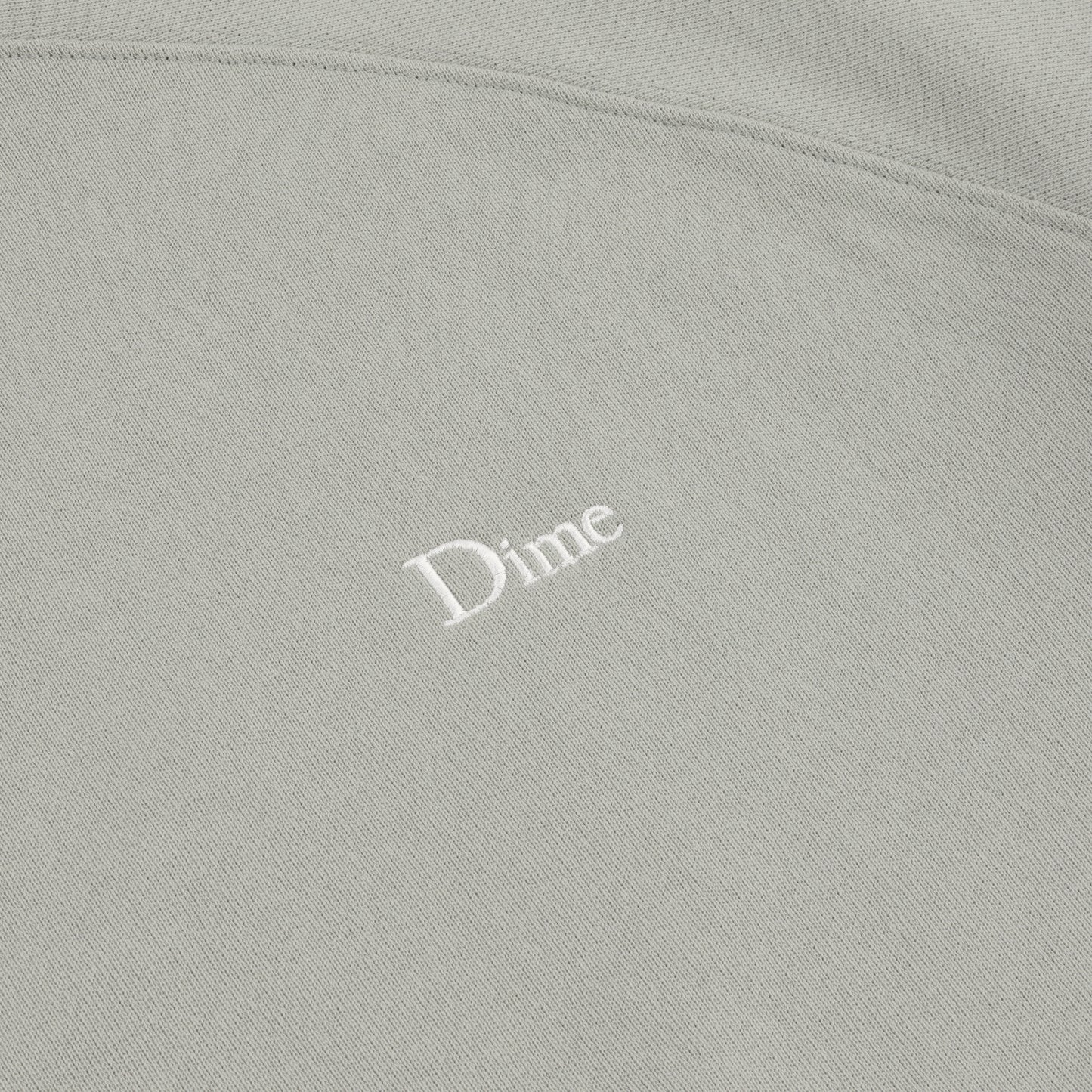 Dime Classic Small Logo Zip Hoodie - Iron